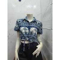 ราคา เสื้อสงกรานต์ใส่เล่นน้ำเสื้อครอบเอวลอยเสื้อดอกสดผ้าสปันผูกเอว (19976311608)