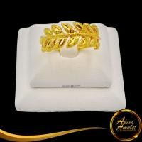 ราคา Ring (No.67RD) แหวนหุ้มทอง แหวนผู้หญิง แหวนแฟชั่นทองชุบ ลายใบมะกอก นน.1 สลึง งานเคลือบแก้วหนาพิเศษ ชุบทองไมครอน พร้อมส่ง (18765123372)