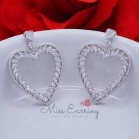 ราคา Miss Earring ต่างหูหัวใจ เพชร swiss (1545512673)