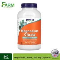 ราคา NOW Foods, Magnesium Citrate, 240 Veg Capsules (26963299234)