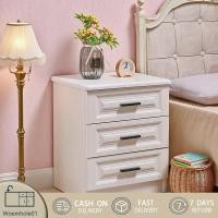 ราคา ตู้เซฟข้างเตียงในทางปฏิบัติ ตู้เซฟห้องนอนประสิทธิภาพสูง โต๊ะข้างเตียงไม้สีขาวร้อยชุด 40*37*57cm โต๊ะข้างเตียง (42065470020)