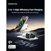ราคา UGREEN Qi2+Apple MFi Dual Certification Wireless Magnetic Flagship Fast Charging Base (28943539494)