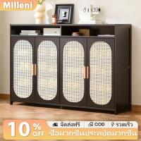 ราคา ตู้รองเท้าไม้เนื้อแข็งตู้เก็บความจุขนาดใหญ่สไตล์ญี่ปุ่นที่ประตูบ้านตู้เก็บตู้ระเบียงสีดำที่สมบูรณ์ (26679166150)