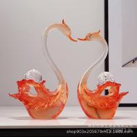 ราคา พิธีขึ้นบ้านใหม่ของขวัญห้องนั่งเล่นตกแต่งคู่แต่งงานตกแต่งระดับไฮเอนด์แสงหรูหราหงส์โมเดิร์นที่เรียบง่ายทางเข้าตู้ไวน์ คิว3 (48303063265)