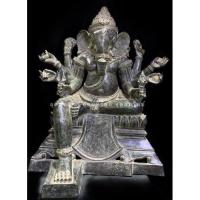 ราคา พระพิฆเนศ Ganesha 8กร บัลลังก์ทรัพย์ แบบศิลปะขอม ขนาด 19.7นิ้ว (50cm) หน้าตัก 10นิ้ว” (26cm) กรกว้าง 18นิ้ว” (46cm) (15892935873)