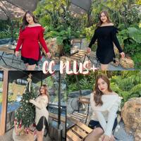ราคา CiCi Plus+(Z29802)เสื้อเเขนยาวไหมพรมปาดไหล่ ดีเทลเเต่งรูสอดโบว์ด้านข้างของปก แหวกข้าง แฟชั่นฤดูหนาวสไตล์สาวพลัสไซส์ (25754412576)