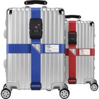 ราคา สายรัดกระเป๋าเดินทาง แบบมีรหัสล็อค/ไม่มีรหัสล็อคแบบ4ทิศ มีรหัสล็อค สายรัดของ เอนกประสงค์ สายรัดกระเป๋า Luggage Strap (24932010740)