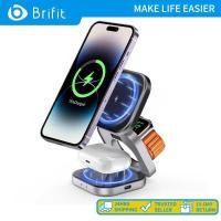 ราคา ❤ Brifit เครื่องชาร์จไร้สายแบบ 3-In-1 แบบพับได้แท่นชาร์จไร้สายแบบแม่เหล็กรวดเร็วเข้ากันได้กับ I (40555970870)