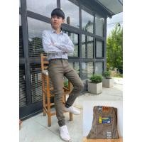 ราคา กางเกงขายาวกระบอกเล็ก สีกากี ทรงเดฟ ผ้ายืด ✅มีเก็บเงินปลายทาง (18279103215)