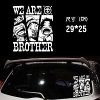 ราคา "One Piece" Sabot Luffy Ace สติ๊กเกอร์ติดกระจกรถยนต์ส่วนบุคคล Creative Decal สําหรับรถจักรยานยนต์ Body (29490727672)