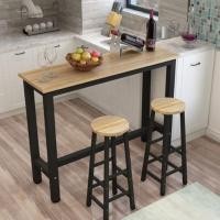 ราคา Yhl ชุดโต๊ะบาร์ พร้อมเก้าอี้2 ชิ้น ท๊อปไม้ โครงขาเหล็ก ขนาดโต๊ะ 120x30x100cm. 1331 (26428424952)