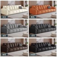 ราคา พาร์ทเมนท์ขนาดเล็กห้องนั่งเล่นอิตาลีโซฟาโซฟาหนังแท้หูช้างหนังศิลปะชั้นแรกหนังวัวเรียบง่ายแถวตรงหมีสีดําใหญ่ ข6สอง (52051671730)