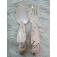 ราคา ช้อนส้อมเปลือกหอย ช้อนส้อมหอยสังข์ ทำจากเปลือกหอยธรรมชาติ (2) (18249554446)