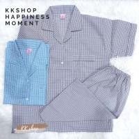 ราคา ชุดนอนลายสก็อต ขาสามส่วนแขนสั้น ผ้าอองฟอง (8863668882)