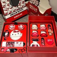 ราคา ที่ปัดแก้มบลัชออน ปัดแก้มบลัชออน บลัชออน สต็อกพร้อม!She sheglam Co-Branded hello kitty Valentines Day Limited Set Blush Puff Eyeshadow kitty (42920061482)