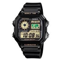 ราคา Casio Standard นาฬิกาข้อมือผู้ชาย สีดำ สายเรซิน รุ่น AE-1200WH-1BVDF (297215780)