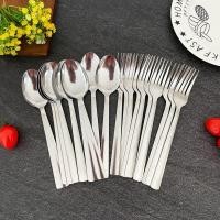 ราคา ช้อนส้อมปลายตัดเรียบสีเงิน(รหัส205) (29979756190)