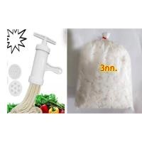 ราคา ชุดทำขนมจีน แป้งขนมจีน 3Kg.+เครื่องกดพลาสติก กดเส้นขนมจีน พาสต้า บดมัน ใช้งานสะดวก Khanom jeen making set (20693498023)
