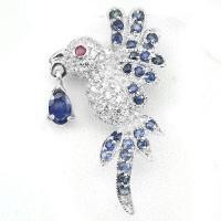 ราคา เข็มกลัดนกบินพลอยแท้ไพลินและทับทิม (9221) (40558277587)