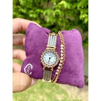 ราคา Charriol st. Tropez white pearl diamonds rose gold lady watch (20411587285)