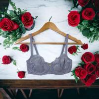 ราคา Bra เสื้อชั้นในลูกไม้แน่น ๆ Sexy สายปรับได้ สีฟ้าครามซีทรู ตะขอ3 ระดับรุ่นนี้กระชับเก็บเนื้อดีมาก 75B 85C 80F 80E 85E (20089136639)