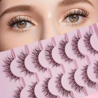 ราคา ขนตาปลอม 7 คู่ เส้นหนาทึบ สไตล์มะม่วงตาใส ก้านธรรมชาติ 立体交叉 ลอนสวย (55800893278)