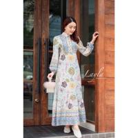 ราคา Dress เดรสยาว ชุดโบฮีเมียน งานป้าย ชุดไปเที่ยว ชุดไปทำบุญ (9703097302)