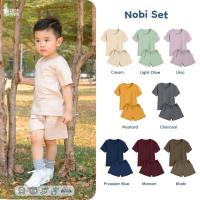 ราคา Nice Kids - ชุดเสื้อและกางเกงสั้น Nobi ชุดเสื้อยืดเด็กและกางเกงขาสั้น (56803307842)