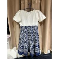 ราคา มือสอง XL ชุดผ้าไทย ผ้าไหมสีขาวมุก กระโปรงผ้าฝ้ายทอมือ เดรสผ้าไทย เดรสทำงาน ชุดผ้าไทย (42961320123)