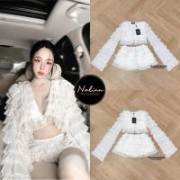 ราคา ชุดเซ็ตขาสั้น แต่งระบายสีขาวงานป้าย ไซส์เอส งานสวยตรงปก (29131167606)