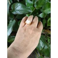 ราคา แหวนไข่มุกแท้ล้อมเพชร สีทองเก๋ๆไว้ใส่ ไปงานไปเที่ยว แต่งงาน ใส่แล้วดูดีมีชาติตระกูล (21224970271)