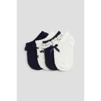 ราคา H&M ถุงเท้า แพ๊ก 4 คู่ สีขาว น้ำเงิน เด็กเล็ก ของใหม่ แท้ พร้อมส่ง (46053280383)