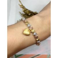 ราคา สร้อยข้อจี้รูปหัวใจ ทองสามกษัตริย์(A-17)สร้อยสามกษัตริย์ สร้อยข้อมือจี้หัวใจใส่เพื่อความเป็น ไม่ลอกไม่ดำ (8949288341)