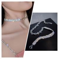 ราคา สร้อยคอโชคเกอร์เพชรเทียม สวยหรู โฮโซพร้อมส่ง (17364137030)