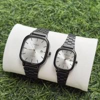 ราคา Ca sio รุ่น A138 สายแสตนเลส นาฬิกาข้อมือ ชาย+หญิงใส่ได้ สายสีดำหน้าปัดเงิน (26869699845)