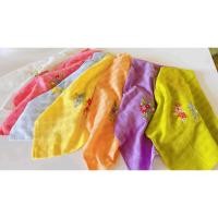 ราคา ผ้าเช็ดมือปักดอก งานปักมือน่ารักๆ ผ้าฝ้ายปักมือ (52903026477)