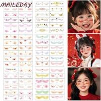 ราคา Maile 12 ชิ้น Face Tattoo, แผ่นแปะแต่งหน้าหน้ากลิตเตอร์กันน้ํา, สติ๊กเกอร์รอยสัก DIY ชั่วคราวสีแดงอินเทรนด์ 2025 ปี (28373108265)