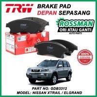 ราคา NISSAN XTRAIL / ELGRAND TRW ผ้าเบรคหน้า [GDB3312] (45553614492)