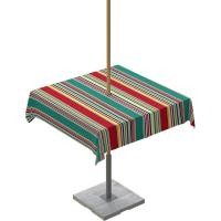 ราคา ผ้าปูโต๊ะกลางแจ้งลายสีเขียวสีแดง - 54x54 นิ้วผ้าคลุมโต๊ะอาหารสี่เหลี่ยม, Farmhouse สีสันลายผ้ากันน้ํากลางแจ้งพร้อมรูร่มและซิปสําหรับปิคนิค/Patio/ (54552771169)