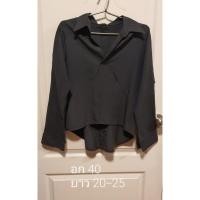 ราคา เสื้อเชิ้ตดำ zara แขนยาว มือสอง (23961510580)
