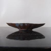 ราคา antique soft tin coasters จานรองแก้วดีบุกเนื่อนิ่มของเก่าโบราณ ทรงเรือมีลายดอกไม้ (22550499432)