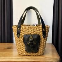 ราคา Credoran Basket Bag กระเป๋าตะกร้า กระเป๋าถือ กระเป๋าถือทรง Tote สีดำหนังแท้ (26983555872)