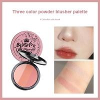 ราคา ChictrendchictrendTri-Colorสามมิติ Contour Blush Palette Coffee Brown Contour Palette เครื่องสําอางสามเณร (51600852263)