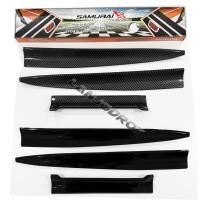 ราคา สปอยเลอร์ยาง ชุด 3 ชิ้น SAMURAI สปอยเลอร์หลัง ซามูไร ทรงตูดเป็ด ติดเสริมท้ายรถ สีดำ, ลายเคฟล่า (43127028482)