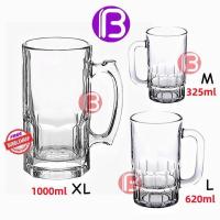ราคา BOSS B20 Transparent Big Glass Mug Cup 325ml 620ml 1000ml / แก้วเบียร์แก้วใหญ่ / A&W Root Beer Mug / Gelas Cawa (28735109237)