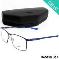 ราคา Nike แว่นตา รุ่น 7689 C-5 สีน้ำเงิน กรอบเต็ม ขาสปริง วัสดุ สแตนเลส สตีล Eyewear Top Glasses Made in USA (9411967175)