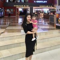 ราคา เดรสยาวรัดรูปสีดำ ผ่าหน้า ยาวคลุมเข่า (26162878602)