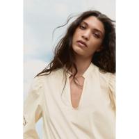 ราคา H&M(เอชแอนด์เอ็ม) เสื้อเบลาส์พิมพ์ลาย Broderie anglaise Women Broderie anglaise blouse 1282351_2 (41806744979)