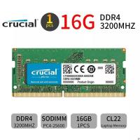 ราคา สําหรับ Crucial 16GB DDR4 3200MHz PC4-25600S แล็ปท็อป 260Pin CL22 SODIMM หน่วยความจํา ZY121 (40754396397)
