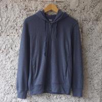 ราคา เสื้อฮู้ดมีซิป - UNIQLO AIRISM Steel Blue (19690933124)